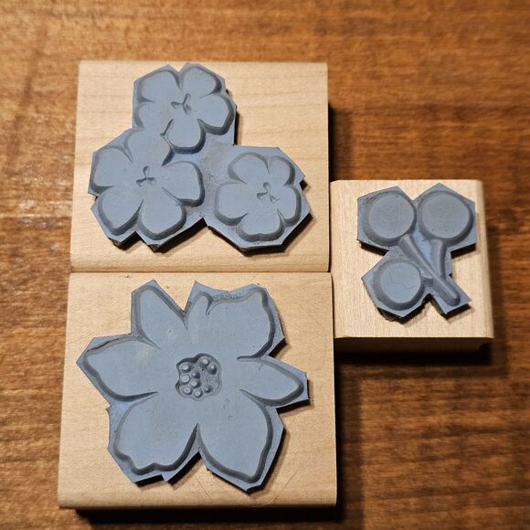 Stampin' Up! Wood Mounted Flower & Berry Scrapbooking Stamp Set 3 Pack - Picture 3 of 6